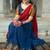 Ink Blue South Indian Festive Silk Lehenga Choli