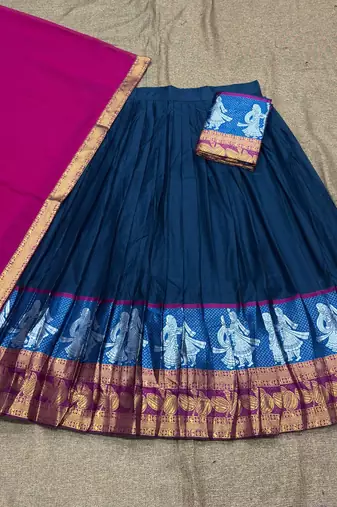 Morpich South Indian Festive Silk Lehenga Choli