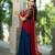 Ink Blue South Indian Festive Silk Lehenga Choli