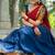 Ink Blue South Indian Festive Silk Lehenga Choli