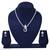 Western party wear silver plated chain pendant set