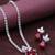 Western party wear silver plated chain pendant set