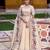 BEIGE EMBROIDERED WORK SILK LEHENGA CHOLI WITH DUPATTA.