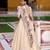 BEIGE EMBROIDERED WORK SILK LEHENGA CHOLI WITH DUPATTA.