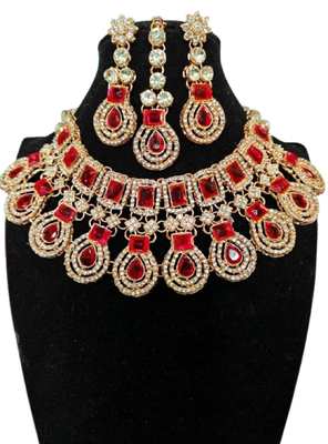 Western party wear silver plated chain pendant set 3