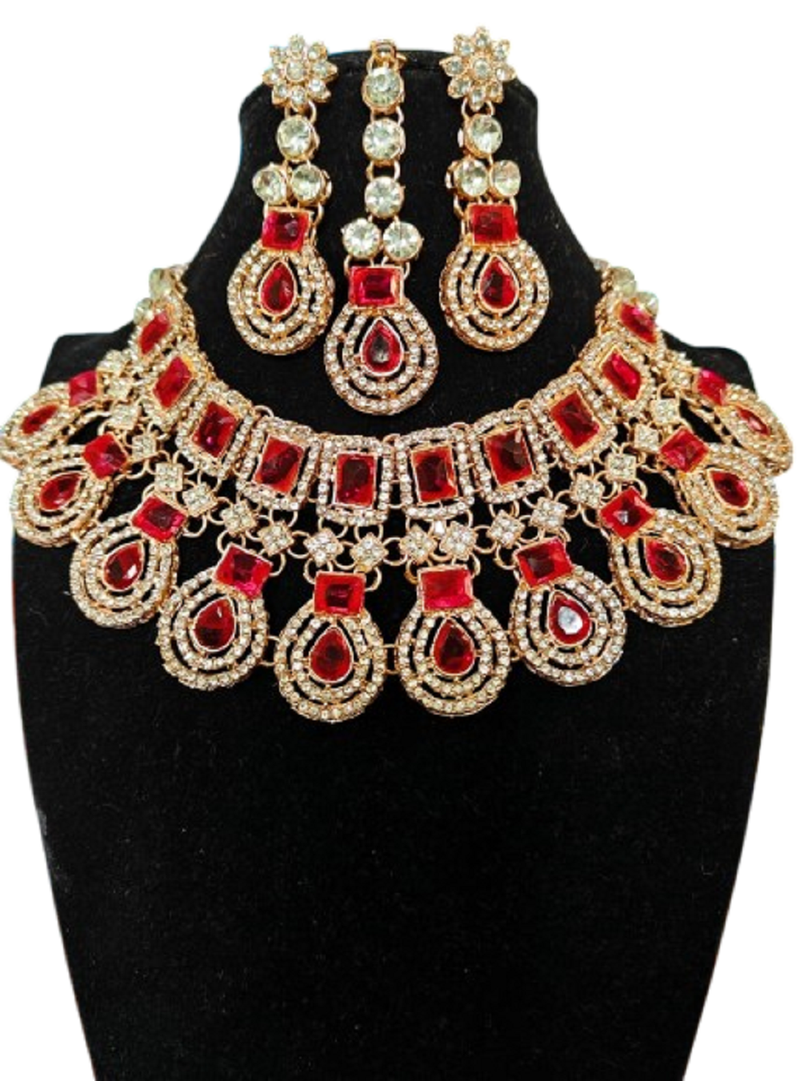 Western party wear silver plated chain pendant set