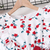 Maroon floral print cotton blend fit & flare girls dress