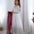White georgette embroidered anarkali set