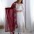 White georgette embroidered anarkali set