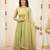 Light green silk blend embroidered salwaar kameez set