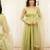 Light green silk blend embroidered salwaar kameez set