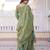 Light green silk blend embroidered palazzo set