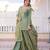 Light green silk blend embroidered palazzo set
