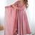 Baby pink faux georgette embroidered gown set
