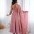 Baby pink faux georgette embroidered gown set