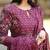 Maroon rayon printed kurta set