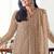 Beige georgette embroidered salwaar kameez set