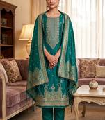 rama silk blend zari woven dress material