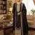 black silk blend zari woven dress material