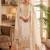 white silk blend zari woven dress material