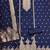 navyblue silk blend zari woven dress material