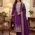 purple silk blend zari woven dress material