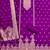 purple silk blend zari woven dress material