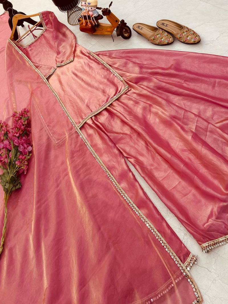 Womens new trending less and mirror work kuta set