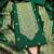 green silk blend zari woven dress material