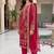 Rani pink silk blend embroidered salwaar kameez set