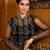 Black net embroidered anarkali suit
