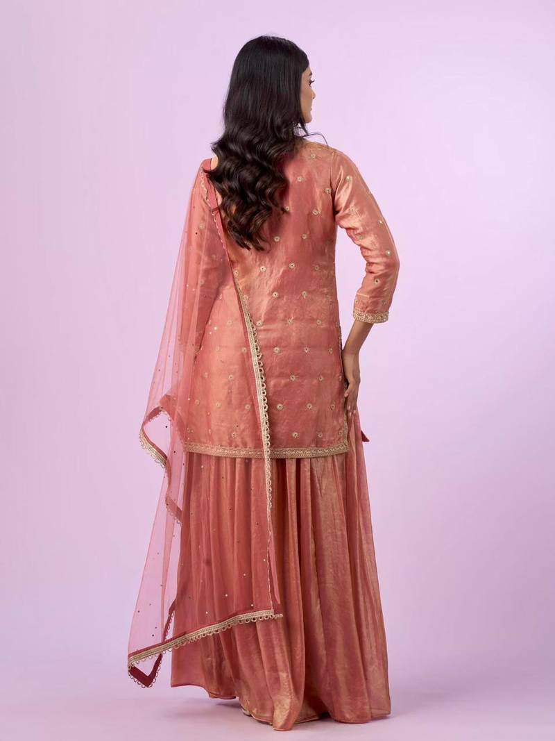 New latest trending embroidery siqunce and daimond hand work  kurta set