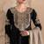 Black georgette embroidered palazzo set