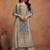 Grey silk embroidered palazzo set