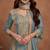 Grey silk embroidered palazzo set