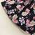 Pink floral print ribbed cotton blend fit & flare girls dress