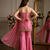 Pink silk blend zari sequin embroidered kurta & sharara set