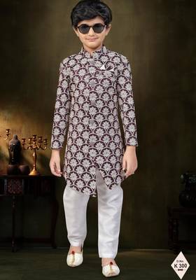 boys stylish indo western ethnic set thread work for festive 1
