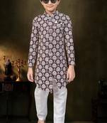 boys stylish indo western ethnic set thread work for festive