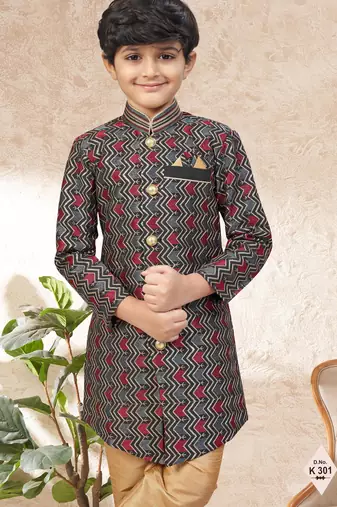 boys stylish indo western ethnic set thread work for festive