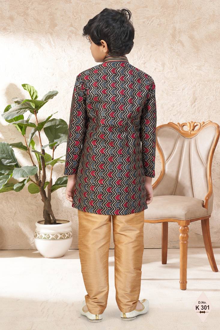 boys stylish indo western ethnic set thread work for festive