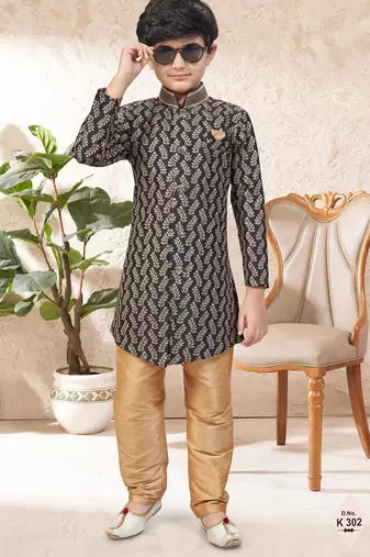 boys stylish indo western ethnic set thread work for festive