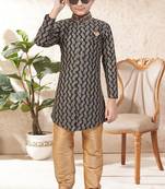 boys stylish indo western ethnic set thread work for festive