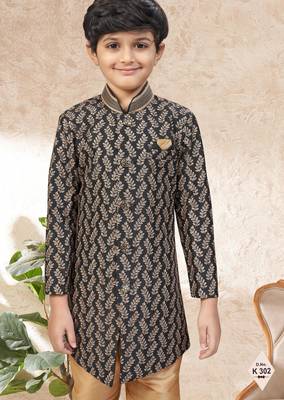 boys stylish indo western ethnic set thread work for festive 2