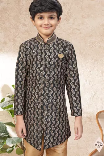 boys stylish indo western ethnic set thread work for festive