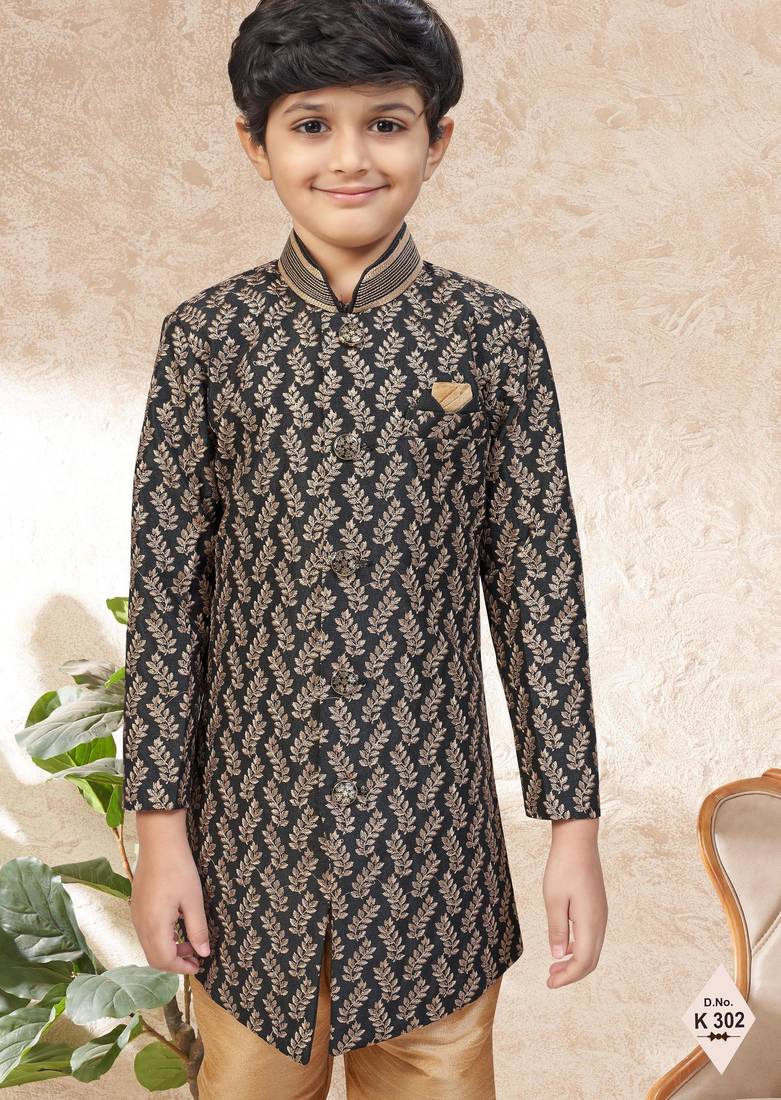 boys stylish indo western ethnic set thread work for festive
