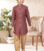boys stylish indo western ethnic set thread work for festive