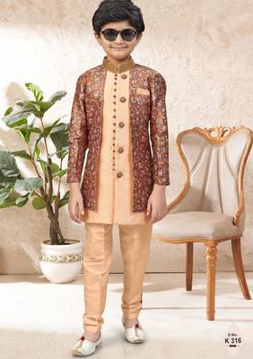 boys stylish indo western ethnic set thread work for festive 1