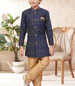 boys stylish indo western ethnic set thread work for festive