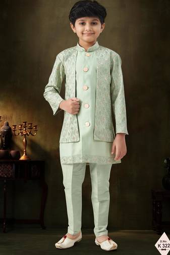 boys stylish indo western ethnic set thread work for festive